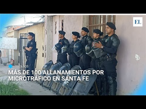 Más de 100 allanamientos por microtráfico en Santa Fe: secuestran drogas y detienen a 27 personas