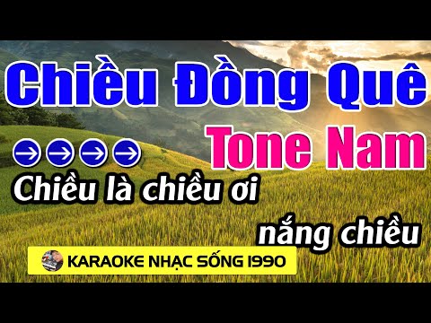 Chiều Đồng Quê - Karaoke Tone Nam - Karaoke Nhạc sống 1990 - Beat Mới