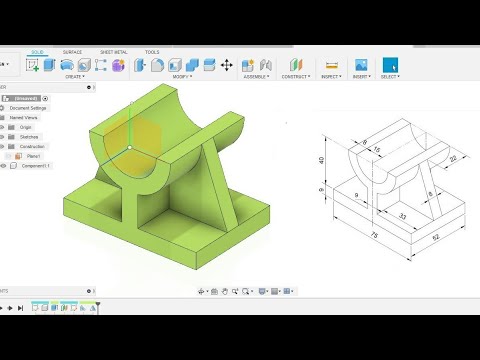 Fusion 360 beginner's Exercise #2 - Fusion 360 tutorial