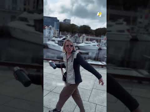 Hombre hace saludo n*zi a protesta por Gaza #shorts