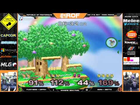 RoF#3 - Fuzzyness + Leffen vs Adam + Zgetto - SSBM Teams Winner Semi Final