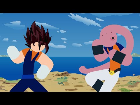 Vegito VS Majin Buu Stick Fight!!