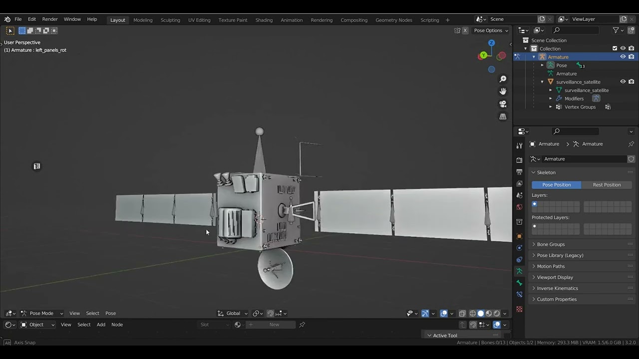 Surveillance Satellite 3D Model