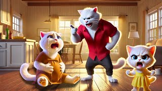 Pregnant Cat and her Cute Kitten Brutally Abused by Father Cat 🙀  #ai #catlover #cutecat #aicat