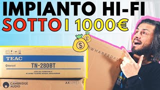 IMPIANTO HI-FI SOTTO I 1000€ -Teac TN 280 BT | Cambridge Audio AX A 35 | Wharfedale D330