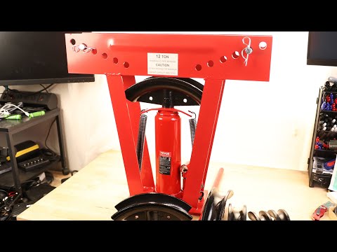 VEVOR Hydraulic Pipe Bender, 12 Ton Manual Copper Exhaust Pipe Bending Machine with 6 Dies