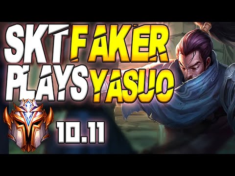 SKT Faker Plays Yasuo vs Galio Mid Lane - 10.11