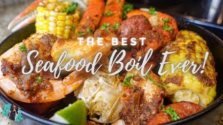 THE ABSOLUTE BEST JUICY SEAFOOD BOIL + BUTTER SAUCE | QUICK & EASY RECIPE TUTORIAL