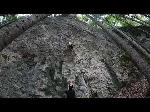 First bite 7a+, Moroeni, Los Cabrones