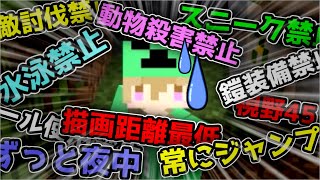 【Minecraft】日替わり縛りの奈落生活　Part1