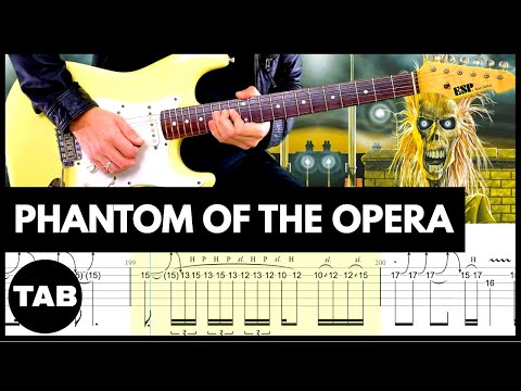 PHANTOM OF THE OPERA Iron Maiden Guitar TAB | Lesson | Tutorial | Cover