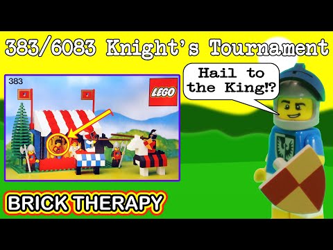 Vintage LEGO Classic Castle set 383/6083 Knight's Tournament Speed Build and Review