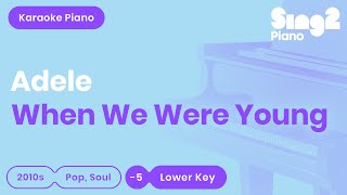 Adele - When We Were Young (Male Key | Lower Key) Piano Karaoke