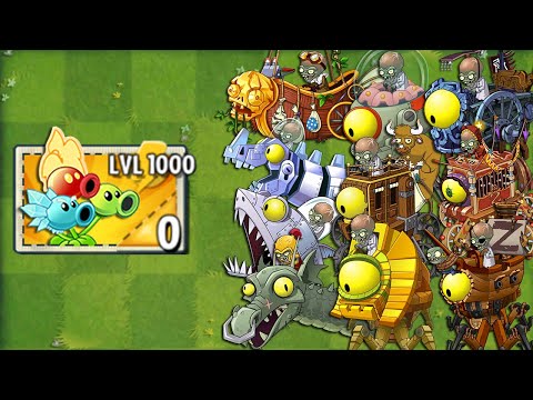 Plants vs Zombies 2 Final Boss - Team Pea Plants LEVEL 1000 vs All Zomboss Fight (PvZ 2 v9.9.1)
