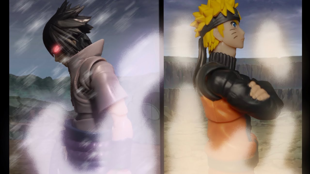 Naruto vs Sasuke (Stop-Motion) New version!