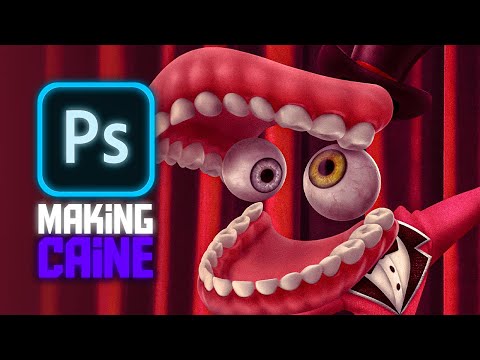 Making Caine from The Amazing Digital Circus in Photoshop