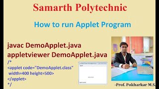How to run applet program in java | execution of java applet
