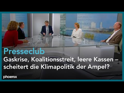 Presseclub: "Gaskrise, Koalitionsstreit, leere Kassen – scheitert die Klimapolitik der Ampel?"