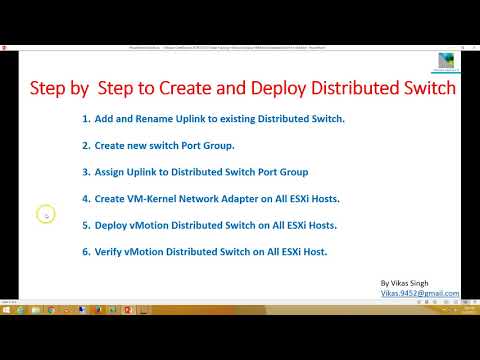 VMware Certification VCP 6.5 - 14 How to Deploy VMWare Distributed Switch for vMotion in vSphere 6.5