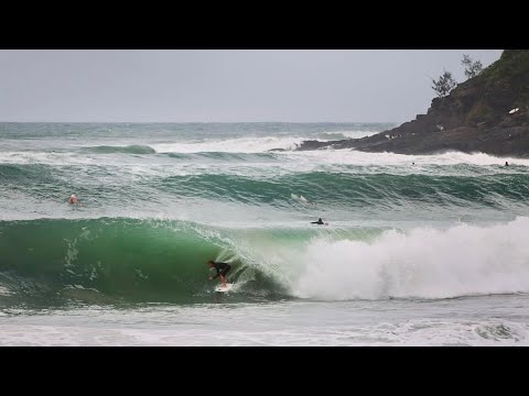 SURFING NOOSA CYCLONE SWELL! *RAW POV