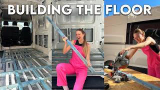 DIY campervan conversion 🚐🏡 how to build an insulated sub floor with ZERO experience!