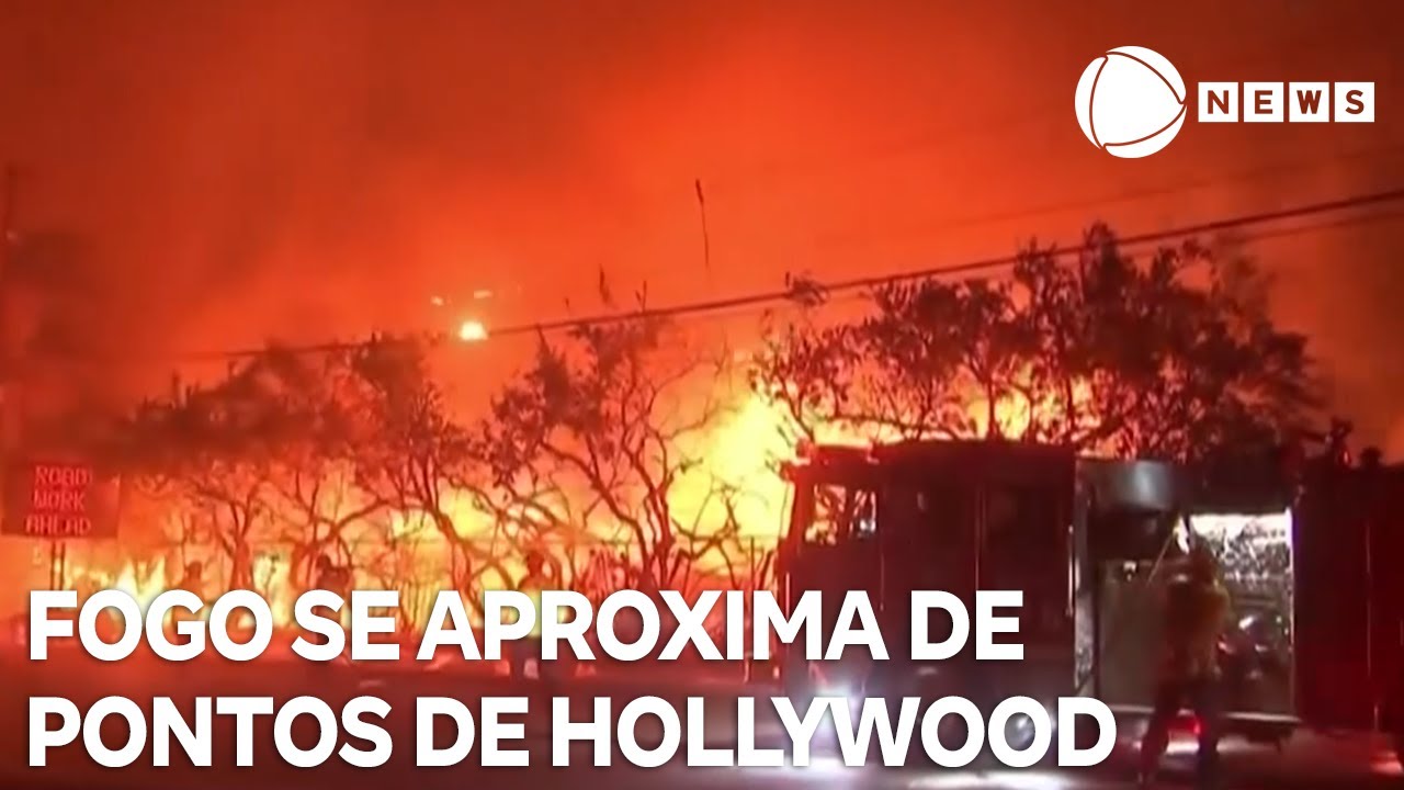 Fogo se aproxima da Calçada da Fama e outros pontos de Hollywood