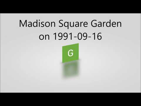 Madison Square Garden on 1991 09 16