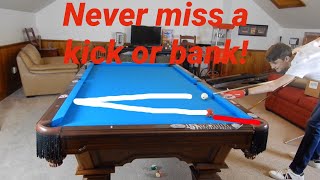 NEVER MISS A KICK OR BANK SHOT IN POOL! | Zero-X kicking/banking system