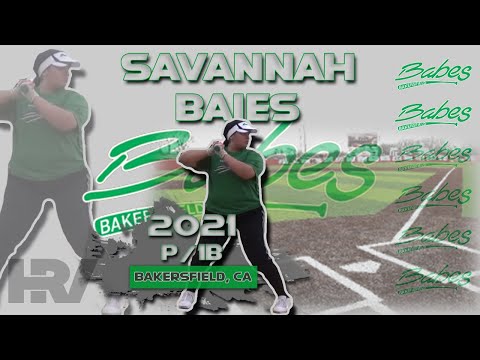 2021 Savannah Baies Pitcher and First Base Softball Skills Video - Bakersfield Babes