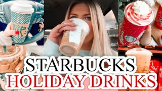 TRYING STARBUCKS HOLIDAY DRINKS 2020 | Collab with @beautybyashleyTV