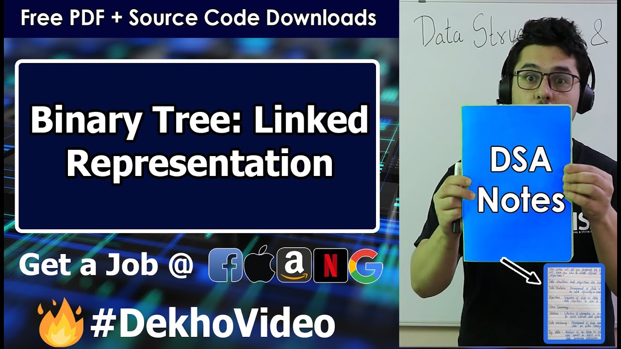 Video thumbnail for Linked Representation Of Binary Tree in C