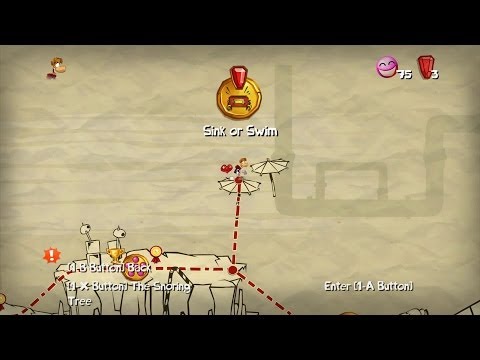 Walkthrough: Rayman Origins 100% - Gourmand Land - Sink or Swim