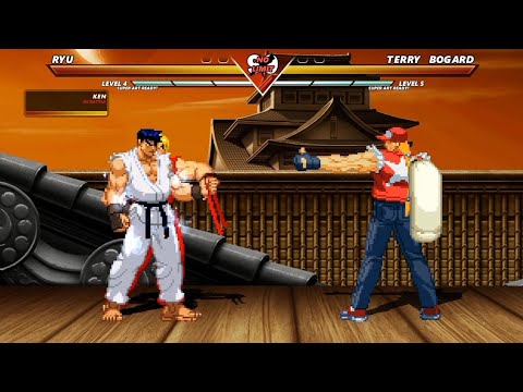 ICE POWER RYU & FIRE POWER KEN vs TERRY BOGARD - High Level Awesome Fight!