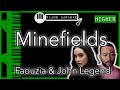 Minefields (HIGHER +3) - Faouzia & John Legend - Piano Karaoke Instrumental
