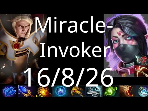 Miracle- Invoker vs Legion Commander, Skywrath Mage, TA, Sand King, Venomancer - dota2