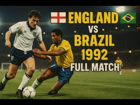 England vs Brazil | Full Match | International Friendly | May 17, 1992 | Wembley Classic