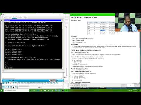 Lab 6.2.1.7 Packet Tracer - Configuring VLANs - Professor Munshi Shams (CCNA 2)