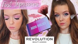 DREAMY PURPLE EYES! | TESTING THE MAKEUP REVOLUTION COLOUR BOOK PALETTE! Lets get spring ready