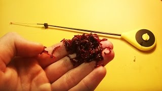 Как насаживать правильно мотыль на мормышку