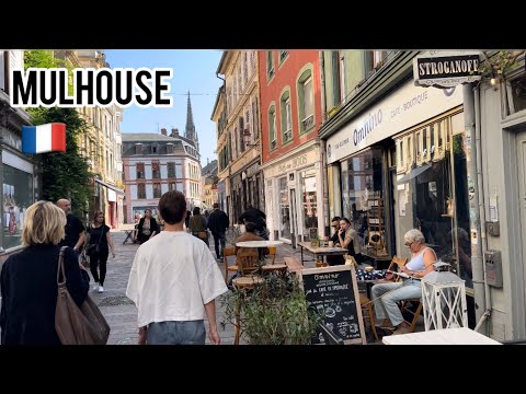 Mulhouse France 🇫🇷 Walking Tour (4K 60fps) Saturday 21 September 2024 City Walk Alsace Europe