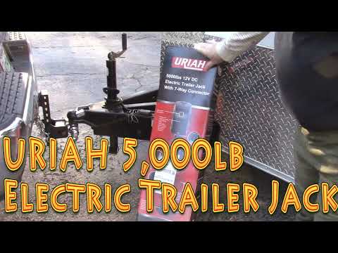 Review and How to Install URIAH 5,000 lb Electric Trailer Jack