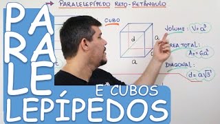 PARALELEPÍPEDOS: VOLUME, ÁREA E DIAGONAL (AULA 8/16)