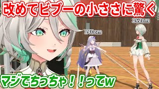 ビブーの身長の低さを改めて実感するセシリアさん【ホロライブ切り抜き/セシリア・イマーグリーン/古石ビジュー】