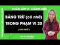 Toán lớp 2: Bảng trừ (có nhớ) trong phạm vi 20 - trang 36, 37