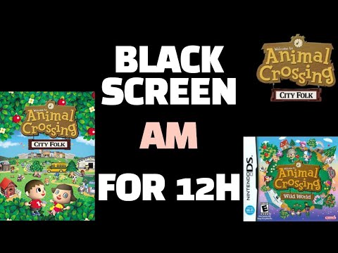 Black screen (*AM* Animal Crossing life playing sound)