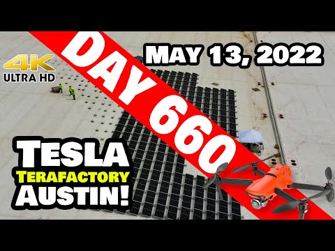 SOLAR "A" IS UNDERWAY AT GIGA TEXAS! - Tesla Gigafactory Austin 4K  Day 660 - 5/13/22 - Tesla  Texas