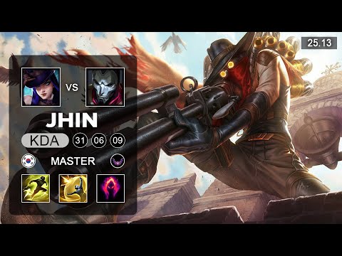 Jhin vs Caitlyn ADC - KR Master - Patch 25.13 Season 15
