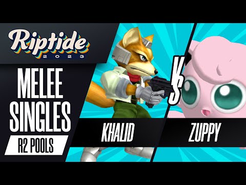 Khalid (Fox) vs Zuppy (Jigglypuff) - Melee Singles Round 2 Pools - Riptide 2023