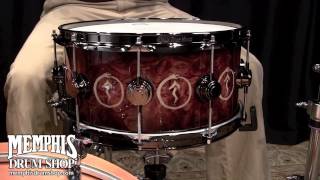 Video thumbnail for DW 14x6.5 Snakes and Arrows Neil Peart Signature Maple Snare Drum with Bubinga Veneer by Memphis Drum Shop