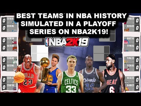 TOP TEAMS IN NBA HISTORY on NBA2K19 in a Playoff Bracket!